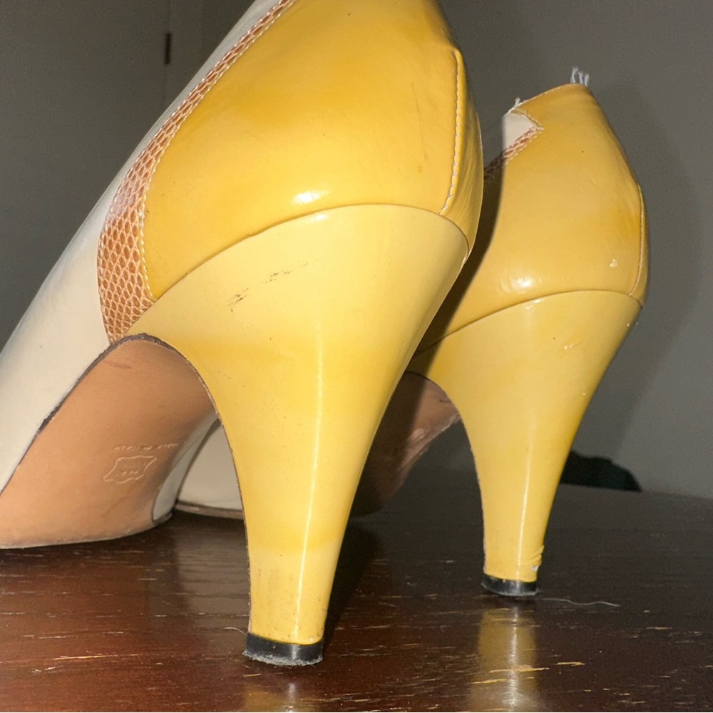 Salvatore Ferragamo Yellow Heels